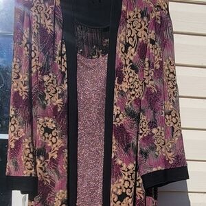 R & M Richards Purple and Gold Blouse